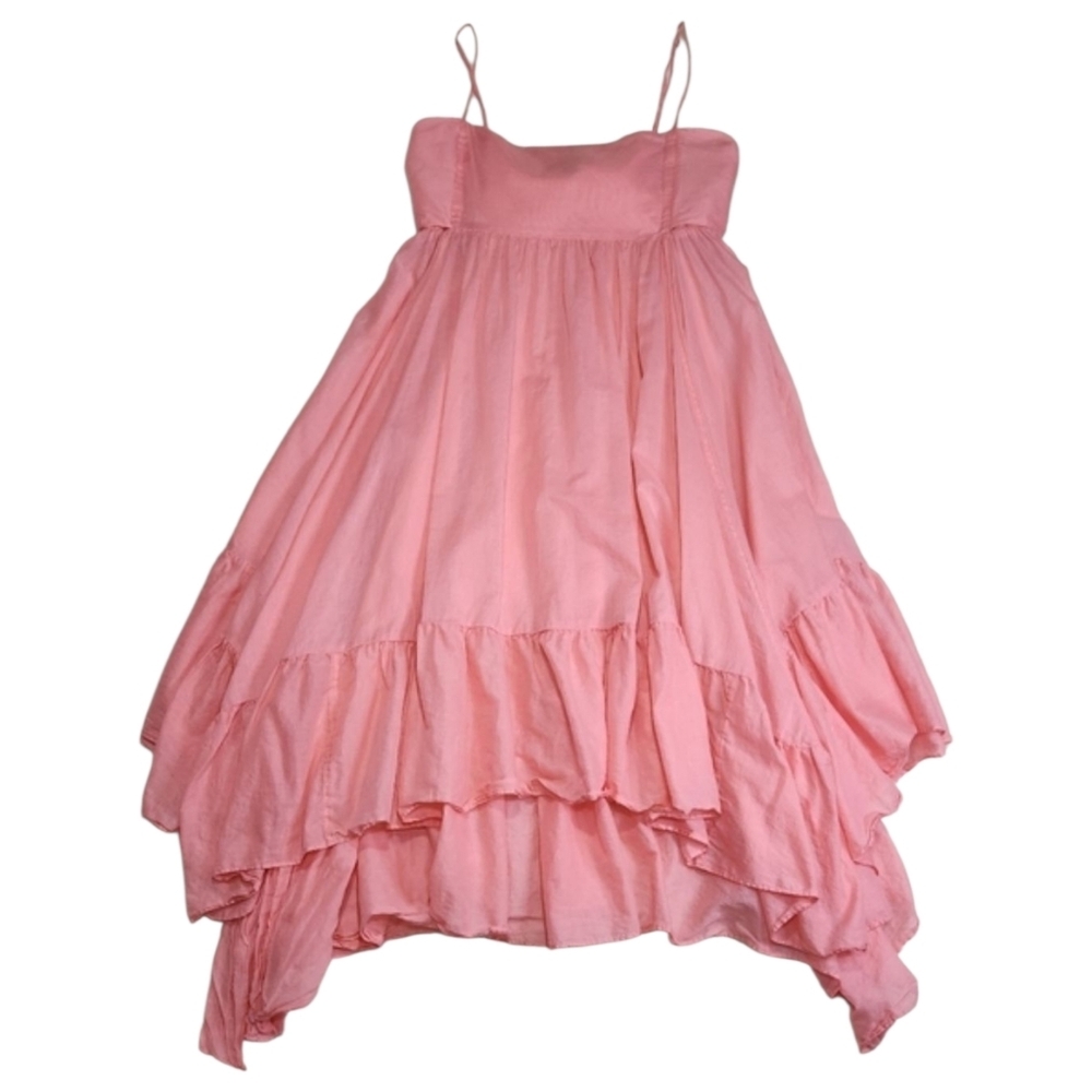 J CREW Cotton Bow-front Beach Midi Dress Pink Sz Medium | Girlhoodcore Fairycore